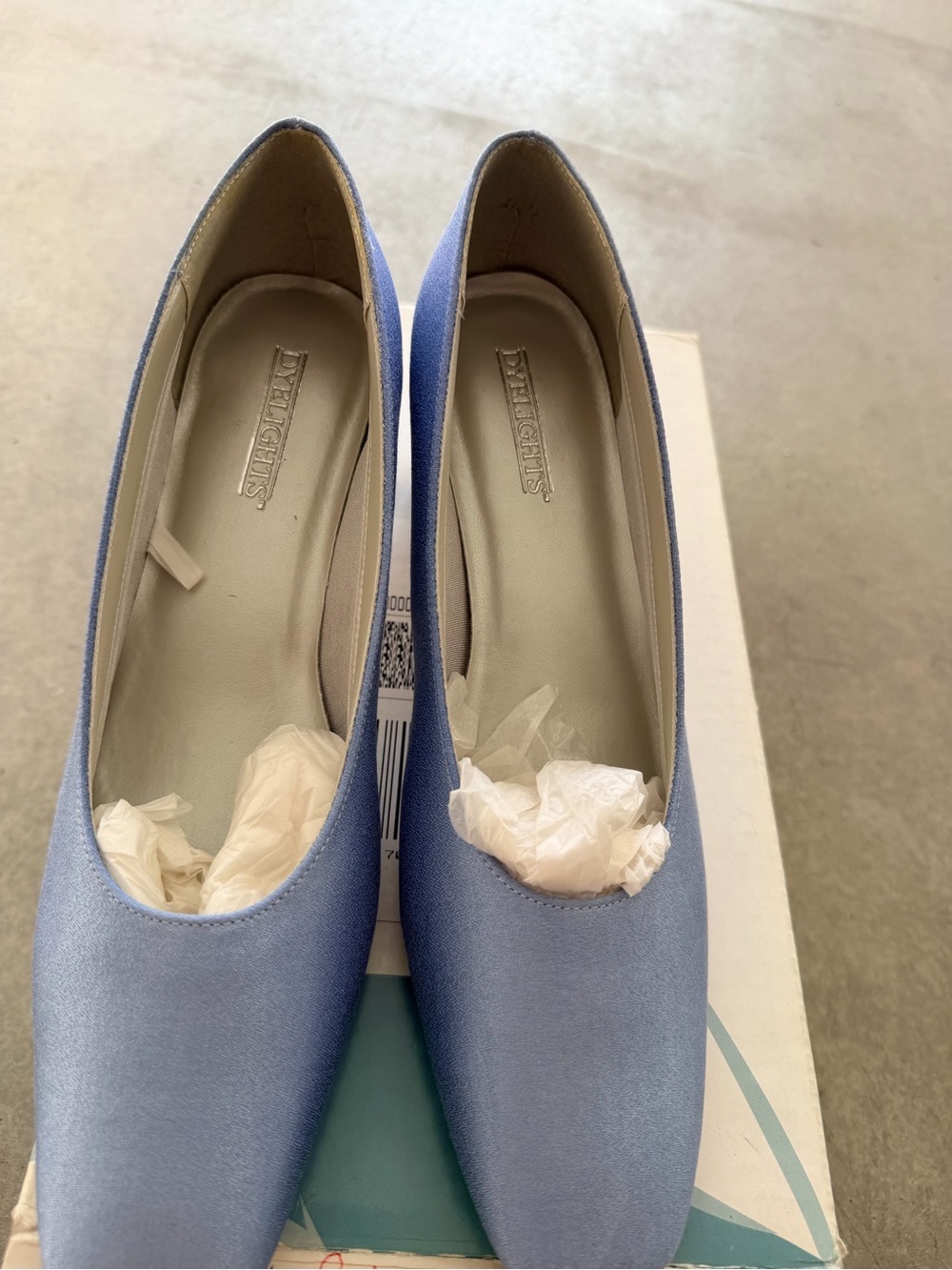 NEW Dyeables Blue Satin Wedding Formal Pumps Women’s Evening Shoes size 8.5